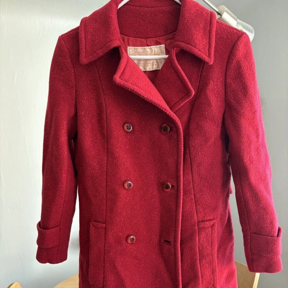 Pendleton Red Pea Coat - image 1